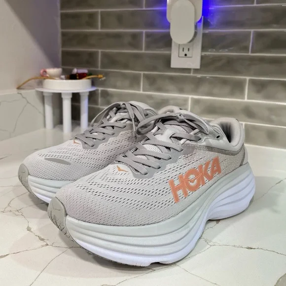 Hoka Bondi 8 Running Shoes. Women’s Size 8.5B Color Gray. - Picture 1 of 11